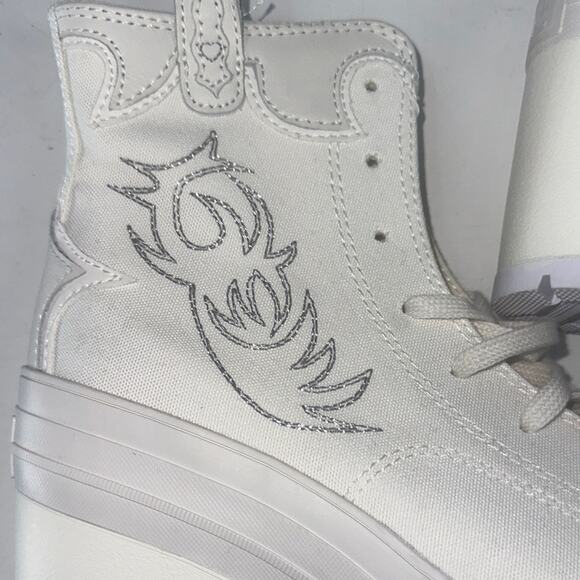 New Woman’s Converse Chuck 70 De Luxe Heel Western Hi Platform Sneaker 10.5 Vid - Picture 3 of 16